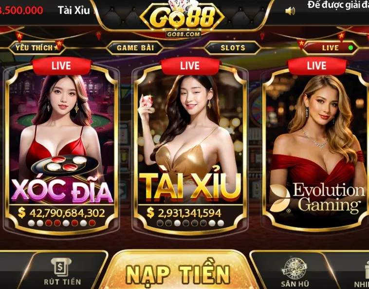 Các Game Đỉnh Cao Tại Sảnh Casino Online Go88 Với Trải Nghiệm Đẳng Cấp Thượng Lưu