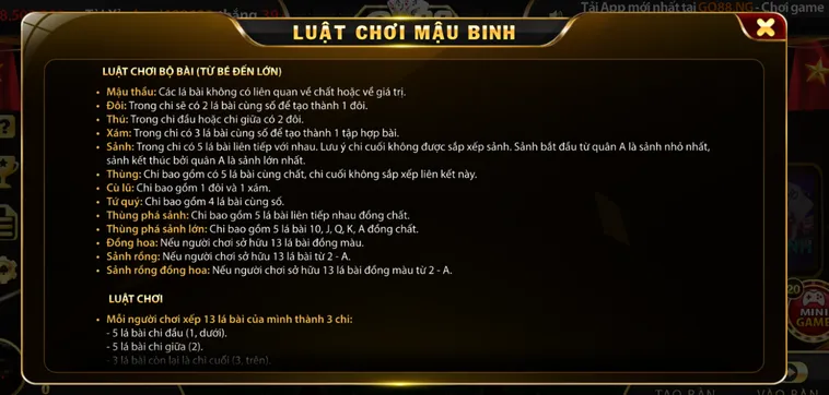 Mậu Binh Tại Go88 Sân Chơi Đỉnh Cao Cho Các Cao Thủ Xếp Bài Chiến Thuật