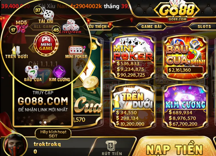 Khám Phá Các Trò Chơi Trong Danh Mục Minigame Go88 Cho Cao Thủ