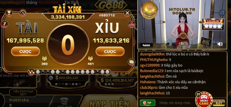 Đẳng Cấp Sân Chơi Tài Xỉu Livestream Tại Go88 Với Dealer Xinh Đẹp Hấp Dẫn