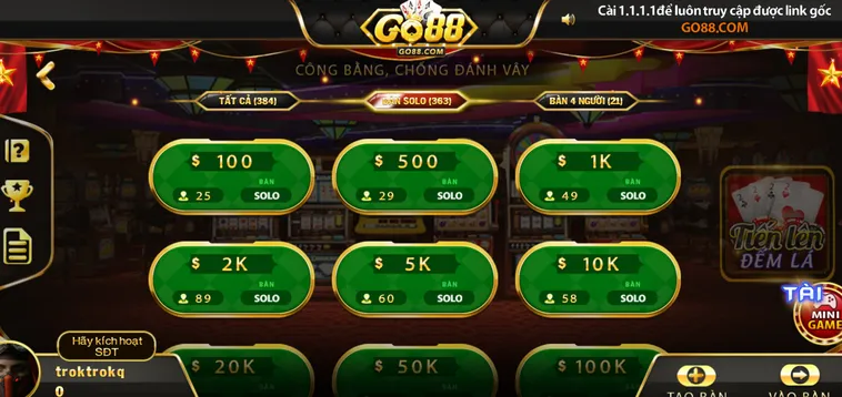 Tiến Lên Đếm Lá Tại Go88 Sân Chơi Đấu Trí Đẳng Cấp Với Tỷ Lệ Thắng Khủng