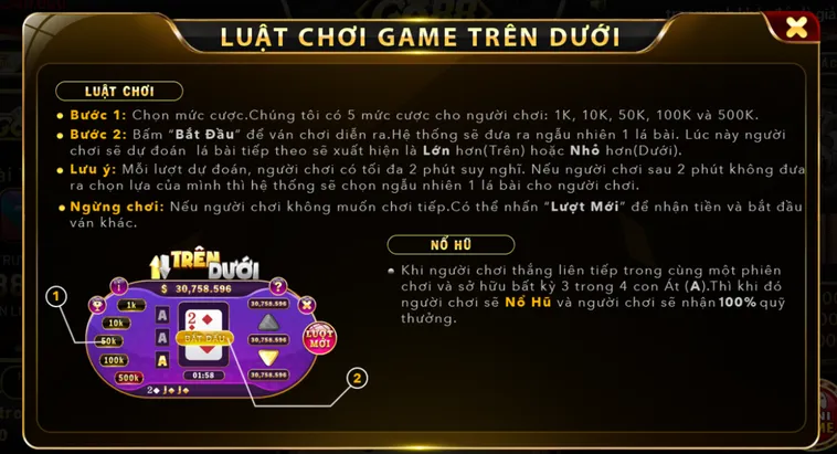 Bùng Nổ Cùng Minigame Trên Dưới Tại Go88 May Mắn Đong Đầy Với Tiền Thưởng Lớn
