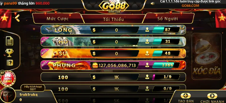 Casino Xóc Đĩa Tại Go88 Sân Chơi Đẳng Cấp Cho Các Cao Thủ Bài Lá